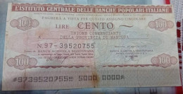 GIRATE-100 LIRE CENTO,ITALY,MANTOVA- USED - [ 9] Collections