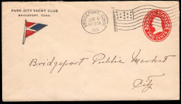 U.S.A.(1916) Yachting Flag. Two Cent Bicolor Postal Stationery . "Park City Yacht Club." Superb! - 1901-20