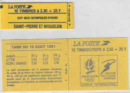1992 2 Carnets "Jeux Olympiques D'Hiver D'Albertville 1992" De Saint Pierre Et Miquelon: N° Yvert  518 Et 557 - Winter 1992: Albertville