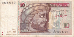 BILLETE DE TUNEZ DE 10 DINARS DEL AÑO 1994 (BANKNOTE) - Tunesien