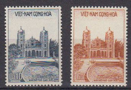 Vietnam Sud 1958 Yvert 102 / 103 ** Neufs Sans Charniere. Cathedrale De Phu Cam à Hue - Viêt-Nam