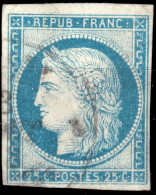 COLONIES GÉNÉRALES - 1872-77 Yv.23a 25c Bleu Cérès Type 3 - Oblitéré TB - Ceres