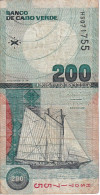 BILLETE DE CABO VERDE DE 200 ESCUDOS DEL AÑO 2005 BARCO-SHIP (BANKNOTE-BANK NOTE) - Capo Verde