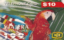 COSTA RICA - Parrot, ICE Prepaid Card $10, 10/96, Used - Papegaaien & Parkieten