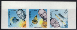 QATAR(1966) American Astronauts. Imperforate Strip Of 5 + Strip Of 3. Scott Nos 104,104a. Michel Nos 142-9. - Qatar