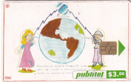 EL SALVADOR - Children Drawings/Satélite Traductor, Used - El Salvador