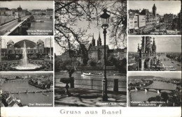 10792022 Basel BS Basel Mittler Rheinbruecke Martins Kirche  St Georgsturm Markt - Autres & Non Classés