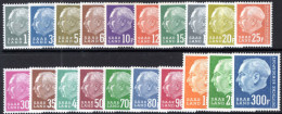 Saar 1957 Redrawn Heuss Set Unmounted Mint. - Unused Stamps