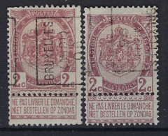 Wapenschild Nr. 55 Voorafgestempeld Nr. 811 A + B   BRUXELLES (MIDI) 06 ;  Staat Zie Scan ! LOT 264 - Roulettes 1900-09