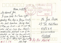 Macau 1994 GPO Meter Hasler “Mailmaster” H002 Viewcard - Briefe U. Dokumente