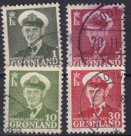 GROENLAND 1950 - Canceled - Mi 28, 29, 30, 33 - Used Stamps