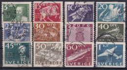 SWEDEN 1936 - Canceled - Sc# 251-262 - Complete Set! - Gebruikt