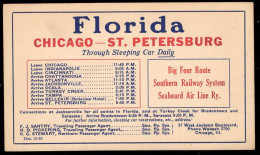 ETATS UNIS(1920) Chemin De Fer. Wagons Lits. Entier Publicitaire à 1 Cent Annonçant La Route De Chicago à St. Petersburg - 1901-20