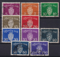 NORWAY 1937/38 - Canceled - Sc# O22-O26, O28-O32 - Officials - Oficiales