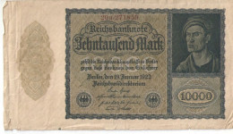 Allemagne/Billet De Banque Ancien/Allemagne/Reichsbanknote/behntaufend Mark/10 000 Mark/Berlin/19 Januar 1922    BILL257 - 10.000 Mark