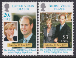 Virgin Islands 1999 Royal Wedding Sc 908-09 Mint Never Hinged - Cayman Islands