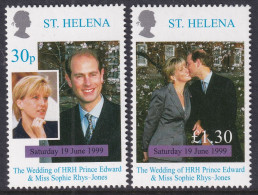 St Helena 1999 Royal Wedding Sc 733-34 Mint Never Hinged - Saint Helena Island