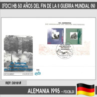 D0161# Alemania 1995 [FDC] HB 50 Años Del Final De La II Guerra Mundial (N) - 1991-2000