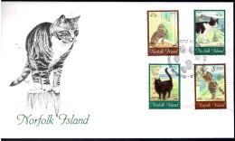 Norfolk Island 1998 Cats FDC - Norfolk Island