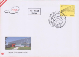 FDC 2011 - Mi 2926 (3) , Freimarke : Kunsthäuser - Lentos Kunstmuseum   Linz , SST 1010 Wien - Storia Postale