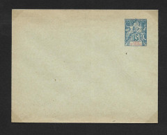 COTE D'IVOIRE 1892 Entier  Type Groupe 15ct Bleu NEUF - Covers & Documents