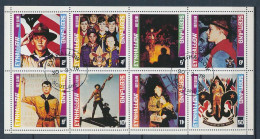 Bloc Feuillet De 8 Timbres Oblitérés Différents EYNHALLOW SCOTLAND Scoutisme XII-7 - Oblitérés