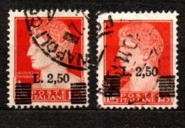 1945 - Italia - Luogotenenza  523 X 2 Soprastampato    ------ - Afgestempeld