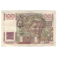 France, 100 Francs, 1952, V.472, TTB, Fayette:28.33, KM:128d - 100 F 1945-1954 ''Jeune Paysan''