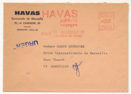 FRANCE - Env EMA "Havas Publicité Voyages" - Marseille 01 - 23/6/1972 - EMA ( Maquina De Huellas A Franquear)