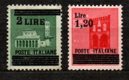 1945 - Italia - Luogotenenza  524/25 Monumenti Soprastampati    ------ - Neufs