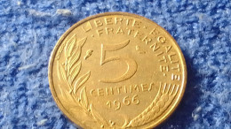 FRANSA- 1966-      5 CENT        XF - 5 Centimes