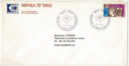 FRANCE - Env En Tête ARPHILA 75 PARIS - Affr 0,50 Arphila Obl Musée Postal Paris 1974 - Cachets Commémoratifs