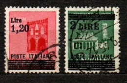 1945 - Italia - Luogotenenza  524/25 Monumenti Soprastampati    ------ - Usados