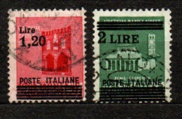 1945 - Italia - Luogotenenza  524/25 Monumenti Soprastampati    ------ - Usati