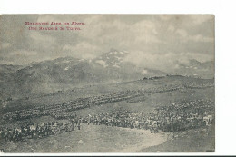 Militaire - Régiments - Maurienne - Grandes Manoeuvres Dans Les Alpes - Une Revue à La Turra - - Val Cenis