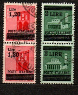 1945 - Italia - Luogotenenza  524/25 Monumenti Soprastampati - Coppia   ------ - Gebraucht