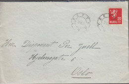 1931. NORGE. Interesting Cover To Oslo Cancelled TRETTEN 3 VII 31 With 20 ØRE Lion-type. Orig... (Michel 124) - JF539869 - Briefe U. Dokumente