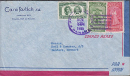 1955. PANAMA. Fine  CORREO Cover To Randers, Denmark With 1 + 5 + 5 C Cancelled NOV 28 1955 P... (Michel 431) - JF539898 - Panama