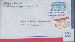 1960. PANAMA Fine Cover To Randers, Denmark With 1 C Rehab + 21 C National University Fine C... (Michel 569+) - JF539903 - Panama