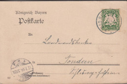 1904. BAYERN. Staatswappen. 5 PF With On Königreich Bayern, Postkarte To Tondern Cancelled BAD REICHNHALLE... - JF539929 - Schleswig-Holstein