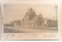 ATH - D.V.D. 7330 - L'Intérieur De La Gare - Circulé: 1901 - 2 Scans. - Ath