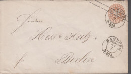 1863. PREUSSEN. 3 DREI SILB. GR. Envelope To Berlin Cancelled HAMBURG 27 7 9-10A. Reverse Interesting Canc... - JF539950 - Entiers Postaux