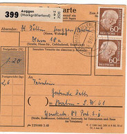 51063 - Bund - 1960 - 2@60Pfg. Heuss II A Paketkte AUGGEN -> Berlin (West) - Covers & Documents