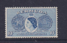 BERMUDA  - 1953 Elizabeth II Definitive 10s Hinged Mint - Bermudes