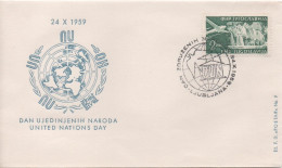 Yugoslavia, Slovenia, United Nations Day 1959, Ljubljana - Briefe U. Dokumente