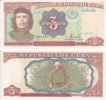 Cuba, 3 Pesos (1995) P#113 UNC - Cuba