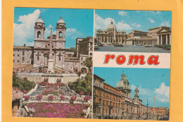 CPM . MULTIVUES " ROMA "   CARTE ECRITE AU VERSO - Panoramic Views