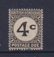 BRITISH HONDURAS  - 1923 Postage Due 4c  Hinged Mint - Honduras Britannico (...-1970)