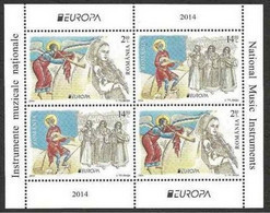 Roumanie Romania CEPT 2014  Europa Yvertn° 451 Micheln° Bloc 586 Type I  *** MNH Music Instruments - 2014