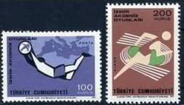 1971 TURKEY IZMIR MEDITERRANEAN GAMES MNH ** - Unused Stamps